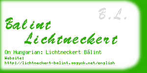 balint lichtneckert business card