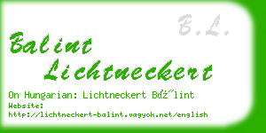 balint lichtneckert business card